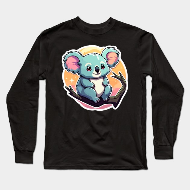 Koala Bear Illustration Long Sleeve T-Shirt by FluffigerSchuh